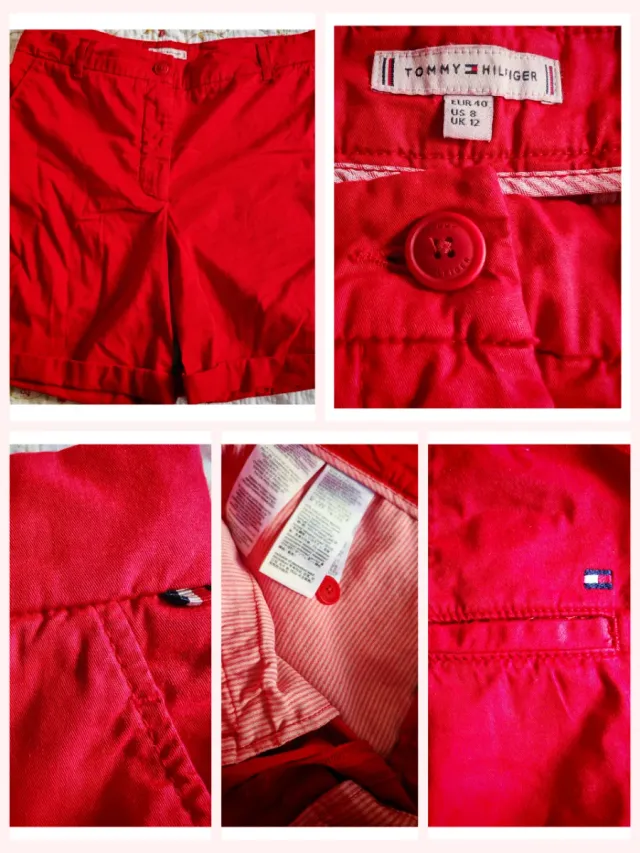 Bermudas Tommy Hilfiger Talla 40 Rojas