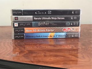 Pacchetto 5 giochi per PSP: Cars 2, Naruto, Harry Potter, B