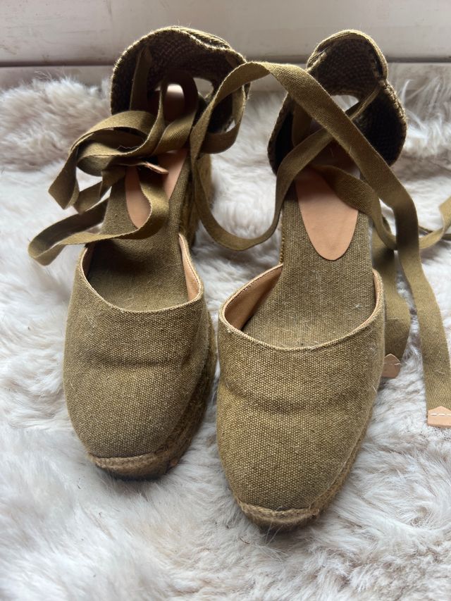 Castañer Cuña Verde Talla 40