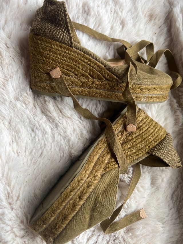 Castañer Cuña Verde Talla 40