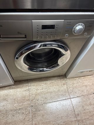 Lavadora LG 8kg gris