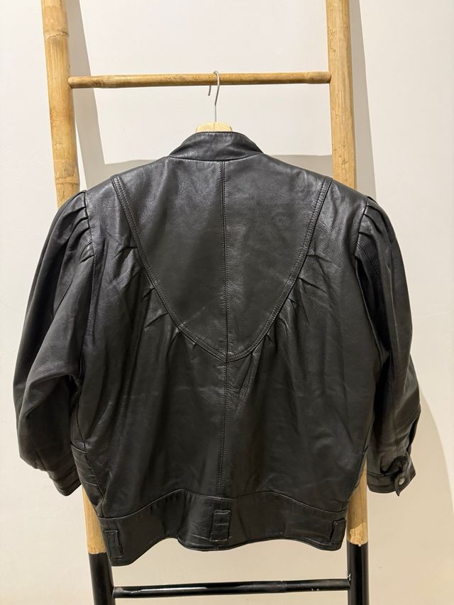 Chaqueta de cuero YSL Bomber 80s