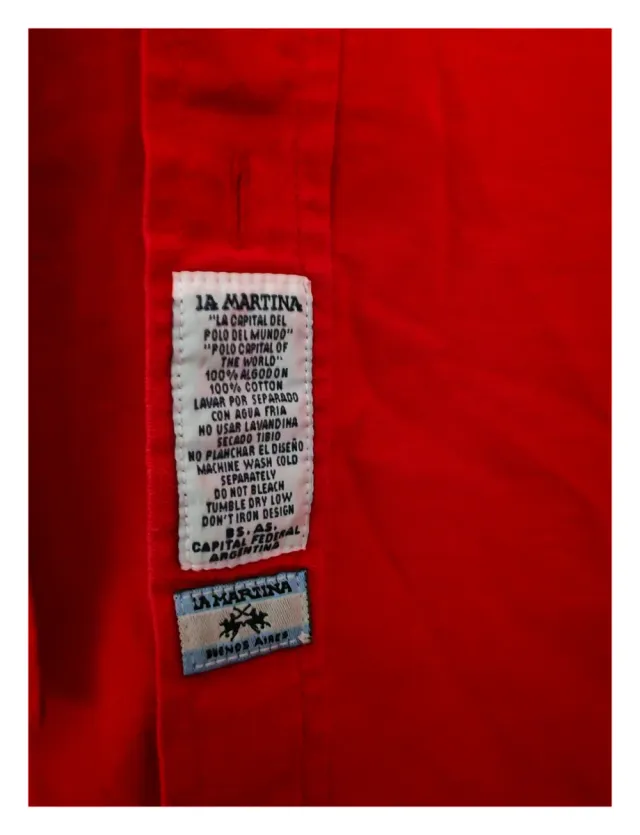 Camisa La Martina Roja Talla L