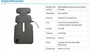 Funda Calefactable Premium Silla Bebé