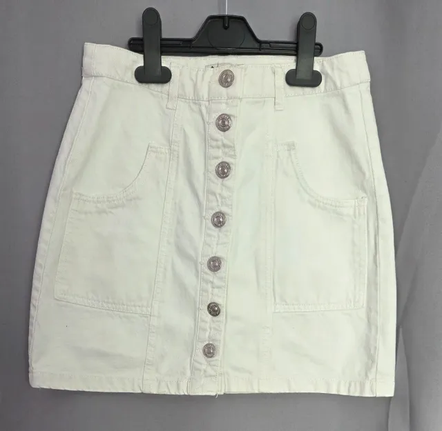 Falda vaquera blanca botones