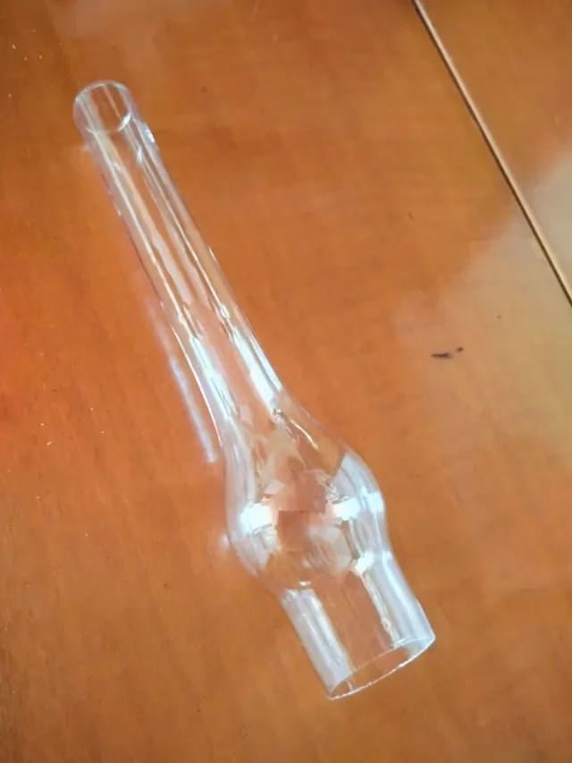 Tulipa de cristal para quinqué