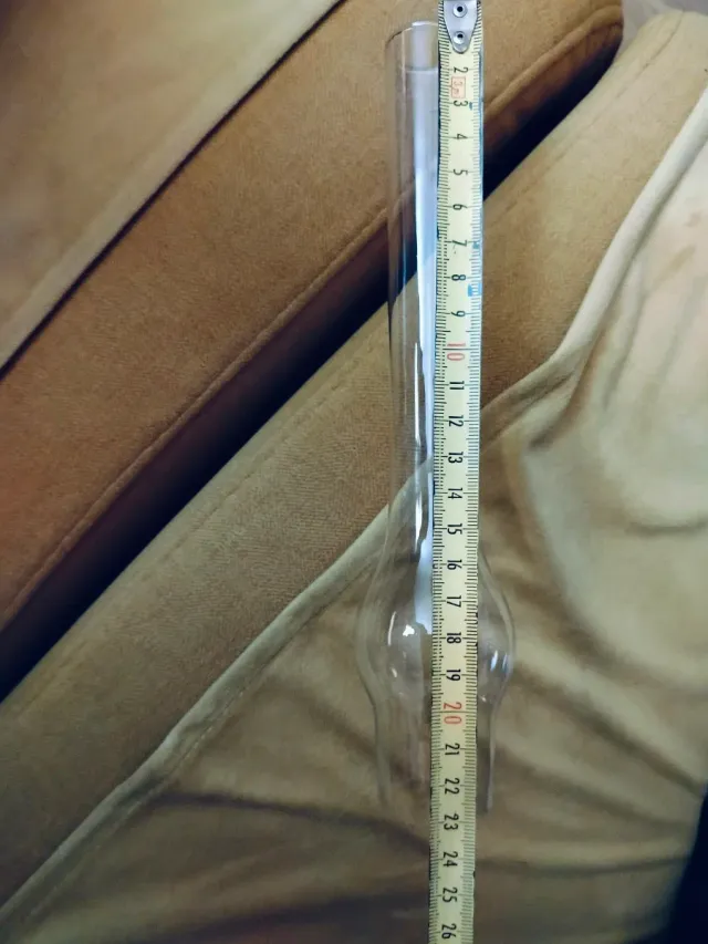 Tulipa de cristal para quinqué