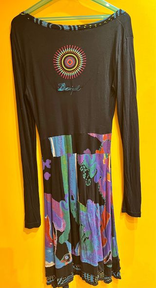 Abito Desigual Taglia S Nero Multicolore