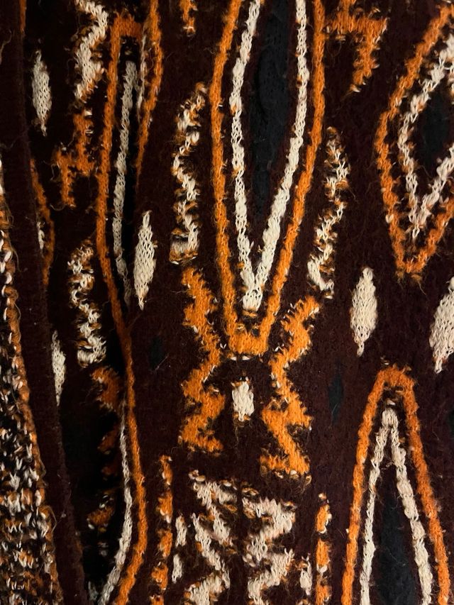 Chaqueta Zara Larga Oversize Tejido Étnico