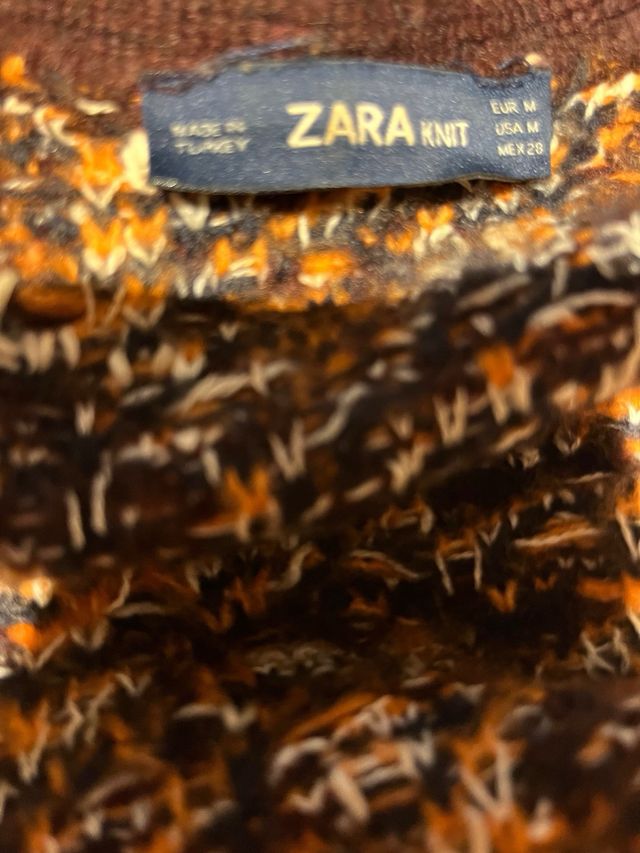 Chaqueta Zara Larga Oversize Tejido Étnico