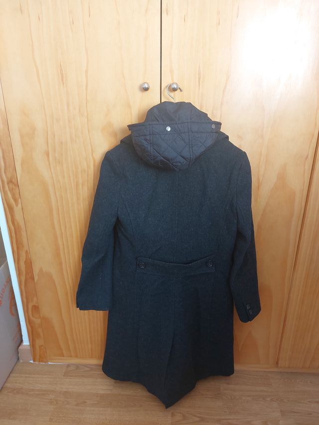 Abrigo Massimo Dutti Gris Mujer
