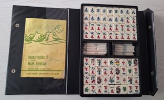 Estuche Mahjong Japonés Vintage Lujo
