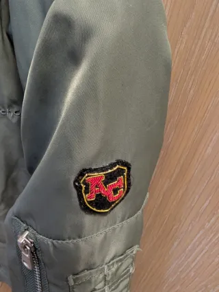 Chaqueta Bomber Niños Schott MA-1 Verde/Rosa