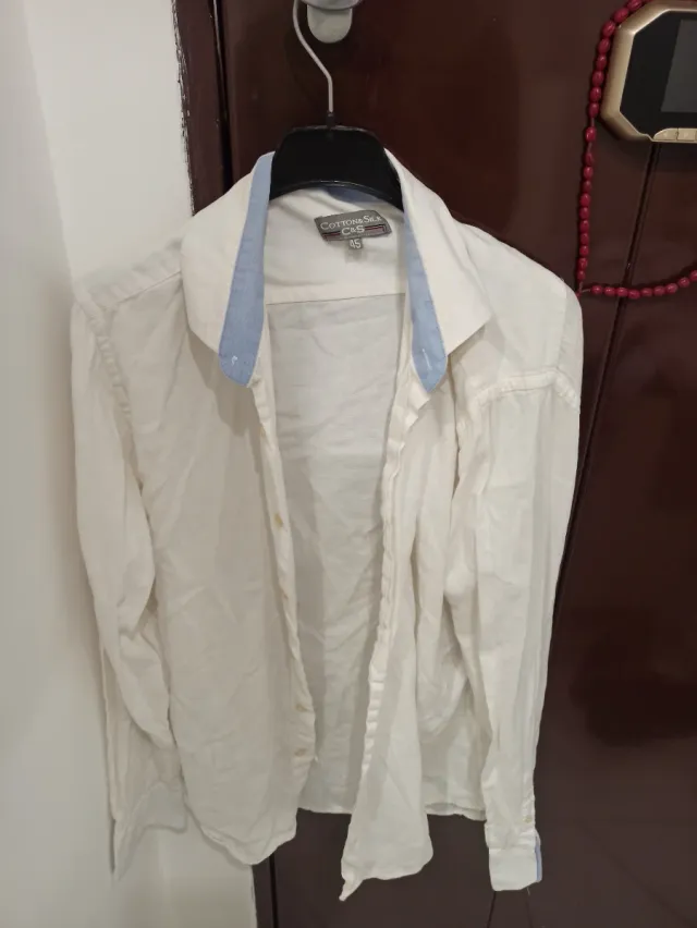Camicia uomo Cotton & Silk bianca taglia M
