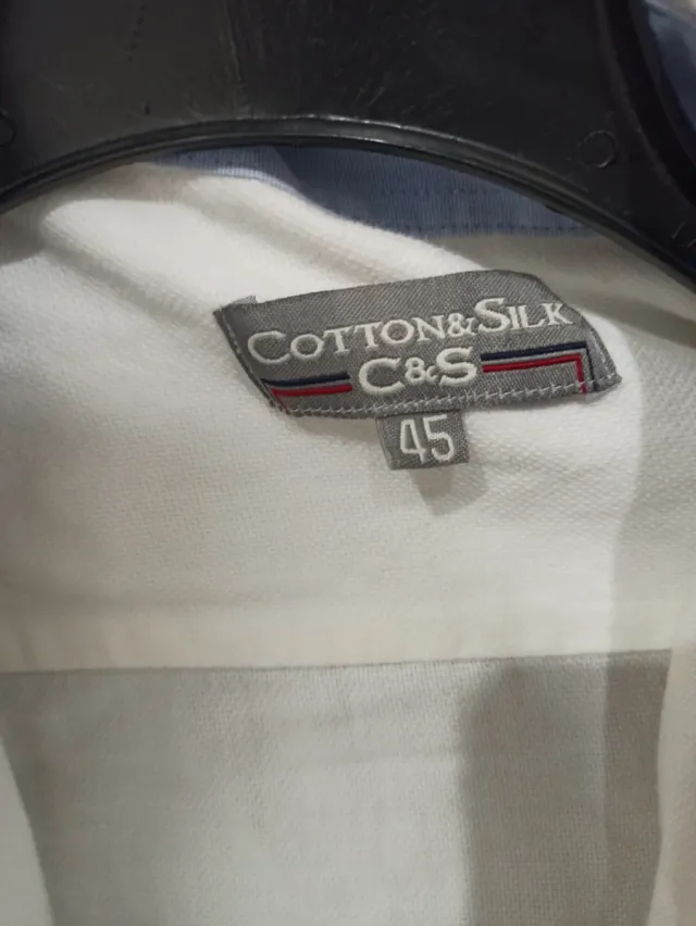 Camicia uomo Cotton & Silk bianca taglia M