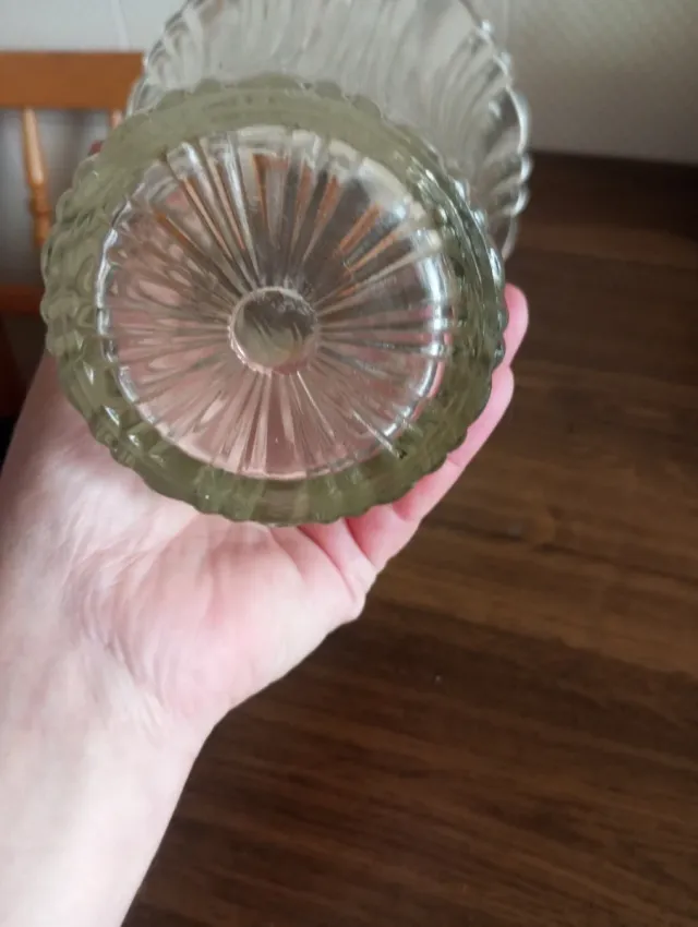 Jarrón vintage cristal tallado