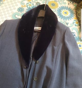 Abrigo y Vestido Azulado