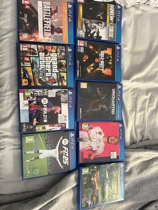 Lote 9 Juegos PS4: FIFA, GTA V, Call of Duty, etc.