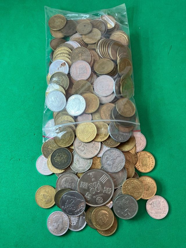 L#502 0,8 KG. DE MONEDAS ESPAÑOLAS