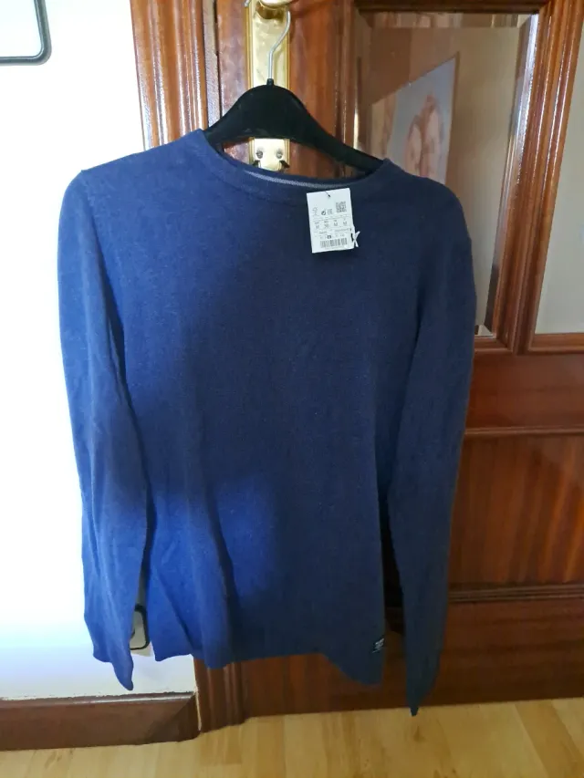 Jersey fino azul hombre talla M