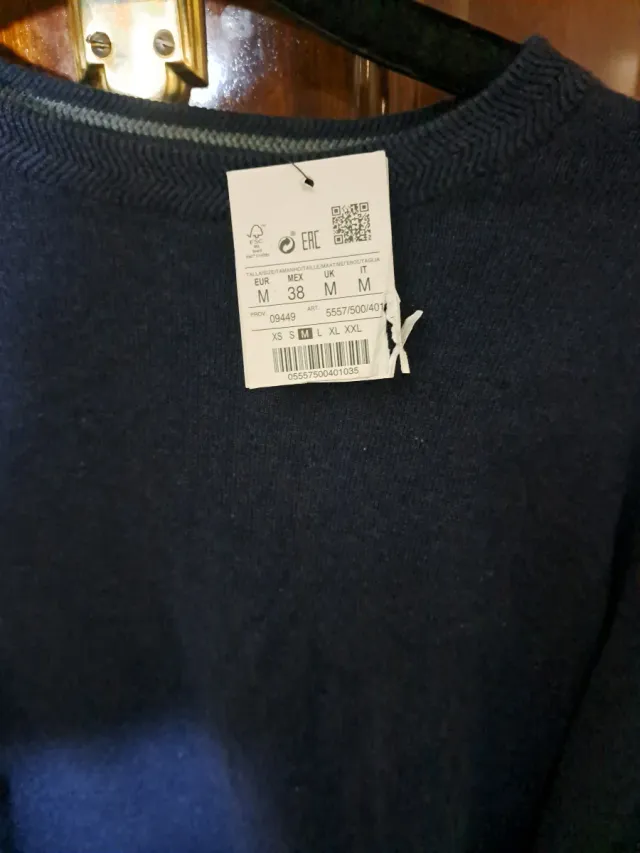 Jersey fino azul hombre talla M