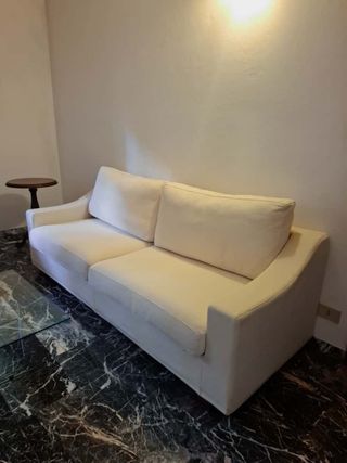 Divano Letto Bianco/Panna Ottime Condizioni