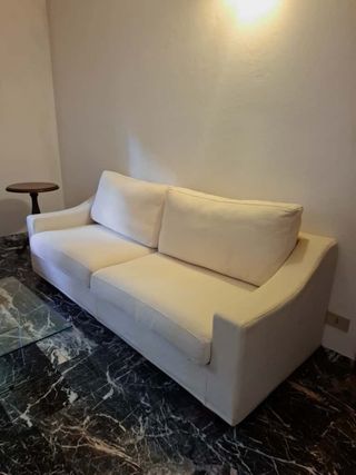 Divano Letto Bianco/Panna Ottime Condizioni