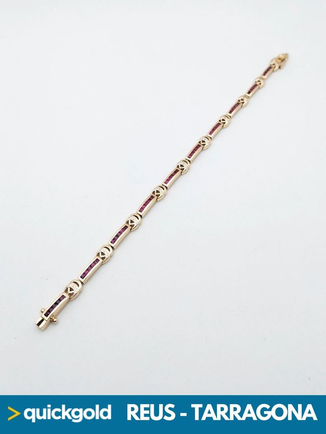 040-05-00497 PULSERA ORO 18K ALTERNA 19.20CM