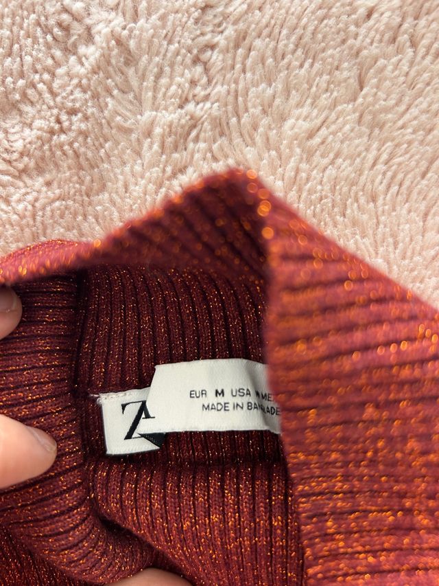 Jersey Zara brillo mujer talla S