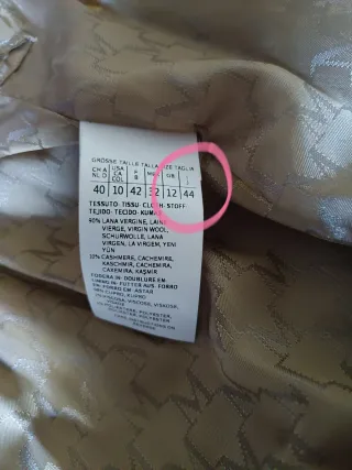 Abrigo Max Mara 101801 Beige