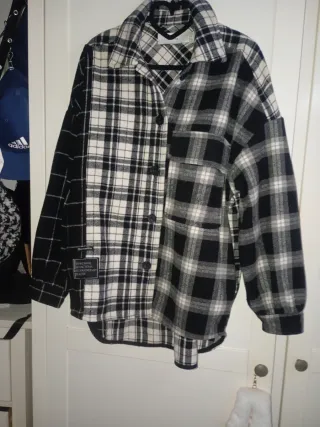 Sobrecamisa cuadros Bershka