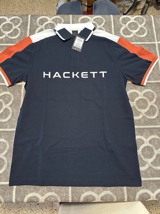 Polo Hackett Sport Azul y Blanco