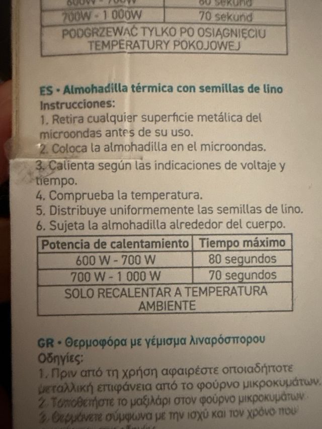 Cojín Térmico DELUXA con Semillas de Lino