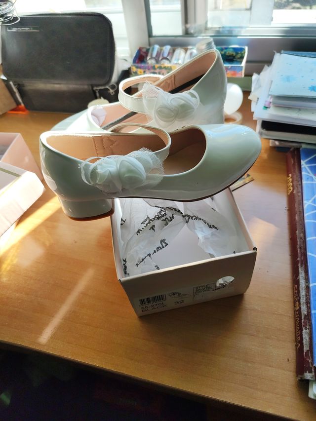 Zapatos Comunión Niña Blancos Talla 32