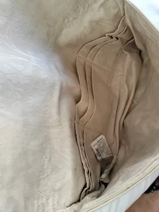 Bolso/Cartera Beige y Negro Bordado