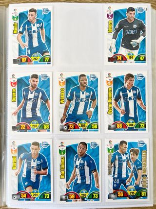 Lote 18 cromos Deportivo Alavés Adrenalyn 2017-18