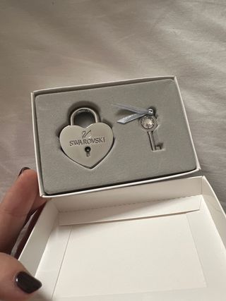 Candado Corazón Swarovski con Llave
