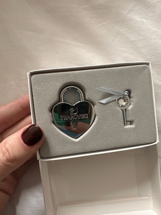 Candado Corazón Swarovski con Llave