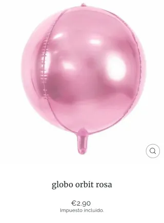 Globos Foil Rosa 40cm - Pack 8 Unidades