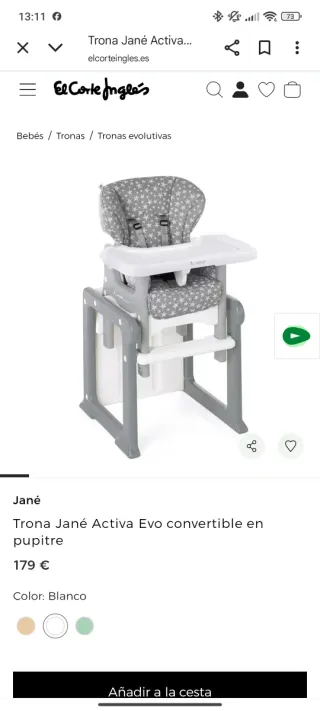 Trona Jane convertible en pupitre