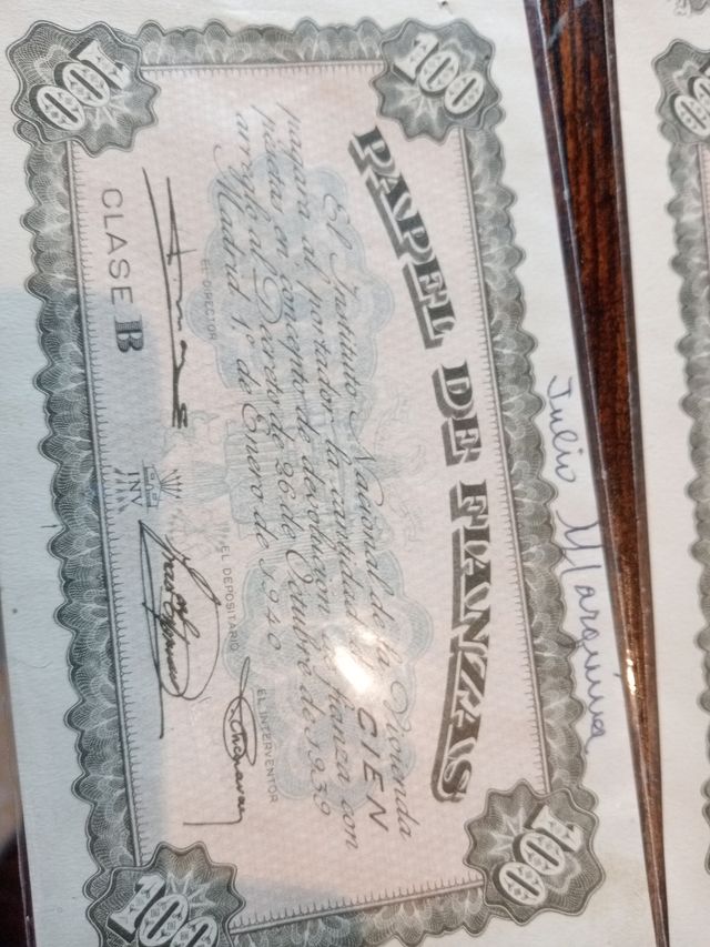 6 Billetes Papel de Fianza