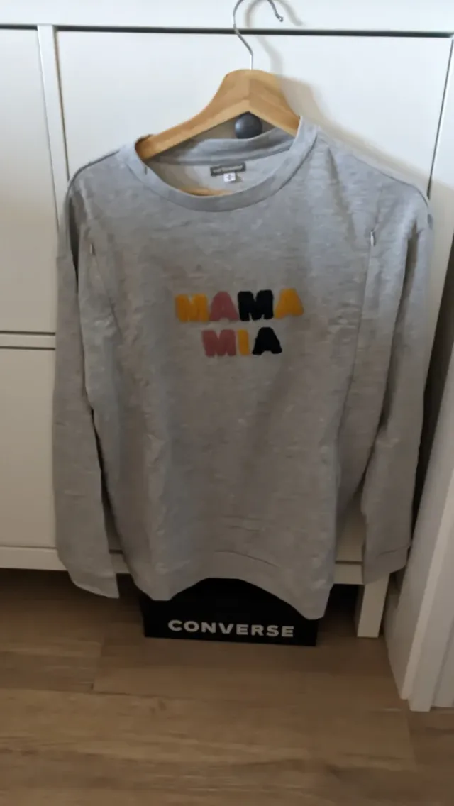 Maglione da allattamento grigio M