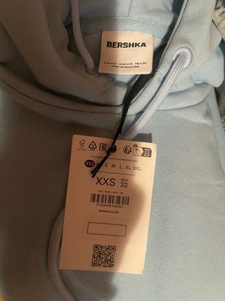 Sudadera Bershka Azul Claro XXS - Nueva