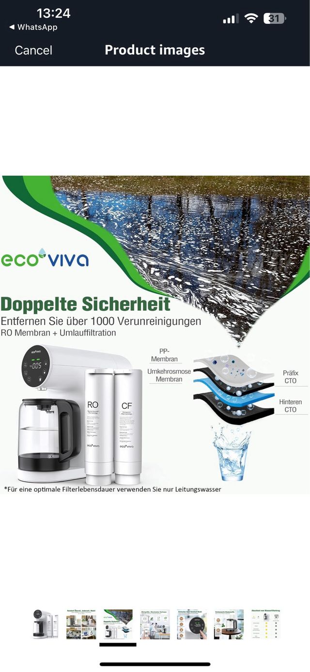 Purificador de agua Eccoviva