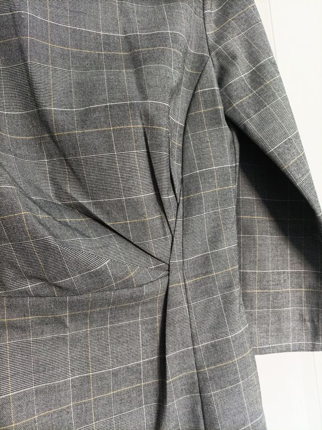 Vestido Mango Gris Cuadros