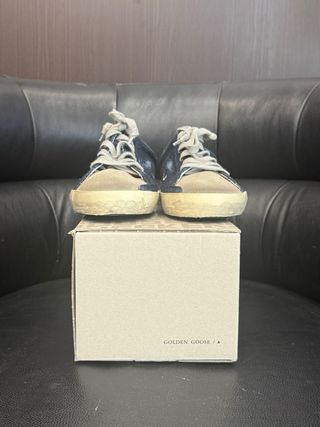 Golden Goose Sneakers Azul y Dorado