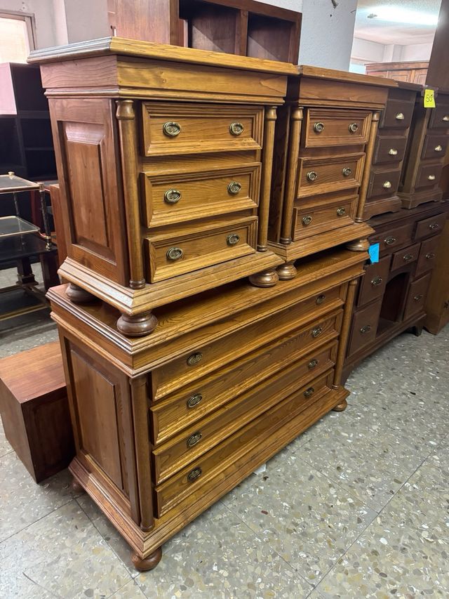 Conjunto dormitorio madera maciza