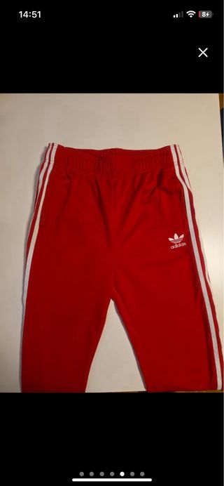 Pantalón chándal Adidas Rojo Talla M