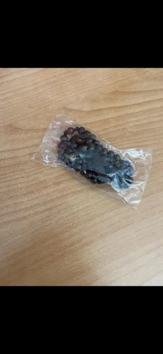 Collana rosario marrone scuro