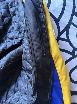 Chaqueta de moto RACING amarilla y azul